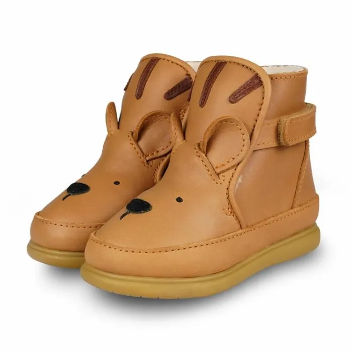 Donsje Amsterdam Toddler Shoes Girls Girls Dubu Classic Shoes Camel Classic Leather