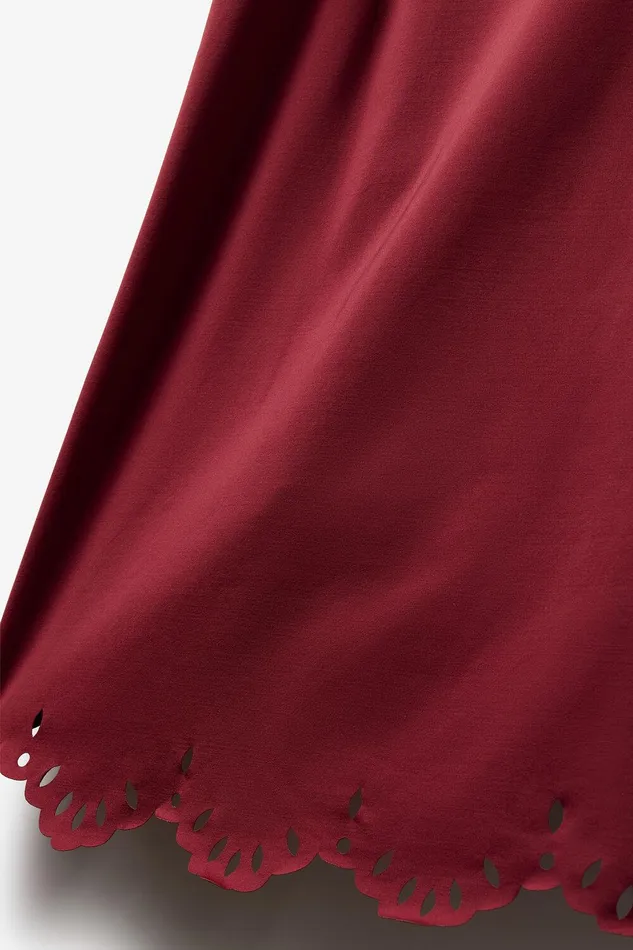 Dresses and Skirts Women Fila Lasercut Dress 600 Cabernet Dresses and Skirts Women Fila Lasercut Dress 600 Cabernet