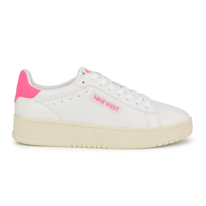 Dunnit Laceup Sneakers White Women Nine West Sneakers