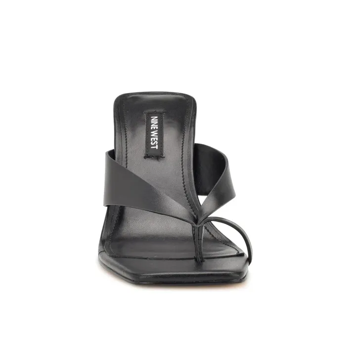 Durlife Heeled Thong Sandals Black Women Nine West Heeled Durlife Heeled Thong Sandals Black Women Nine West Heeled