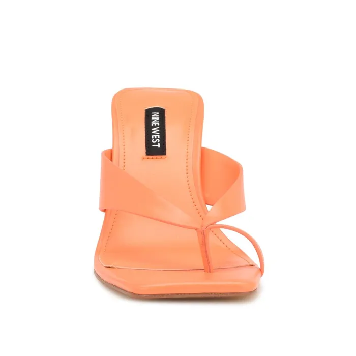 Durlife Heeled Thong Sandals Orange Women Nine West Sandals Durlife Heeled Thong Sandals Orange Women Nine West Sandals