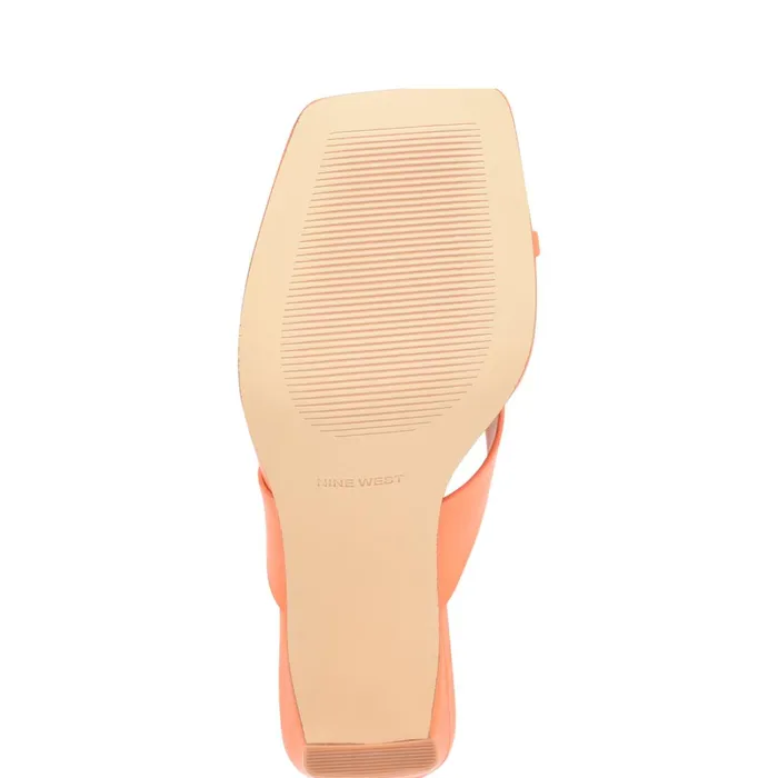 Durlife Heeled Thong Sandals Orange Women Nine West Sandals Durlife Heeled Thong Sandals Orange Women Nine West Sandals