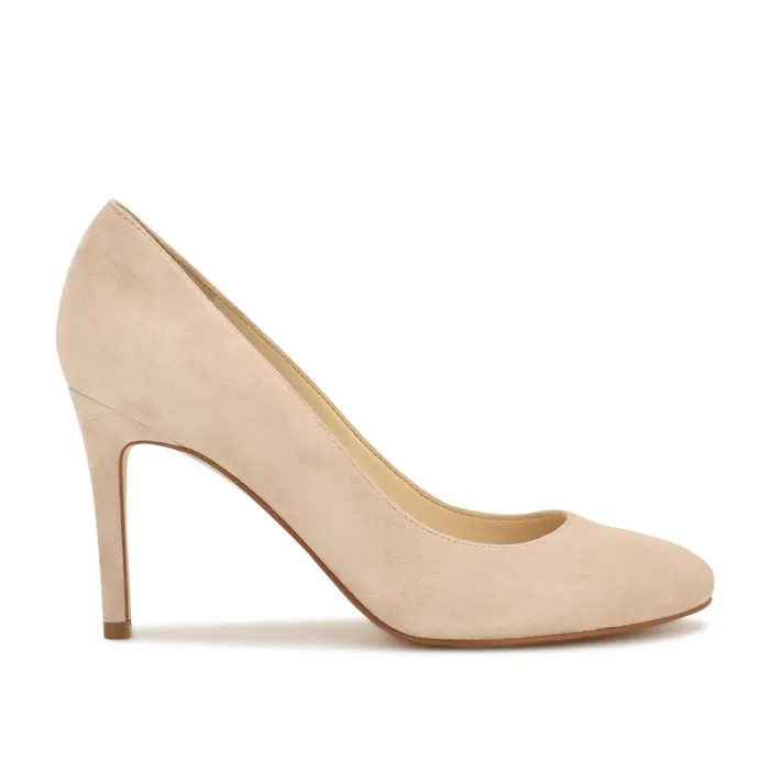 Dylan Round Toe Pumps Barely Nude Suede Women Nine West Pumps
