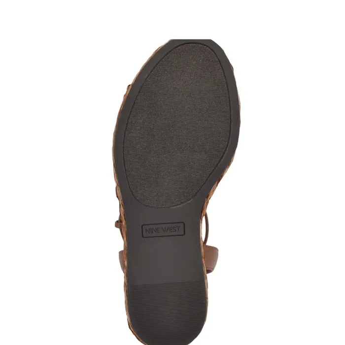 Eaden Woven Wedge Sandals Brown Women Nine West Wedges Eaden Woven Wedge Sandals Brown Women Nine West Wedges