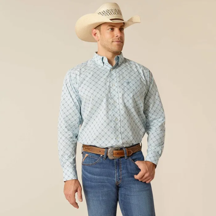 Eamon Classic Fit Shirt Blue Heaven Men Ariat Button Down Shirts