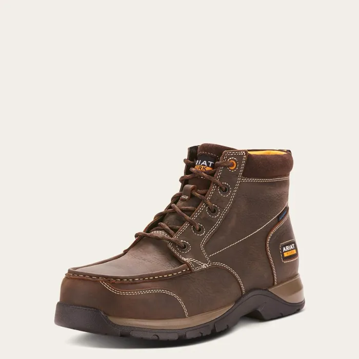 Edge LTE Chukka Waterproof Composite Toe Work Boot Dark Brown Men Ariat Work Boots