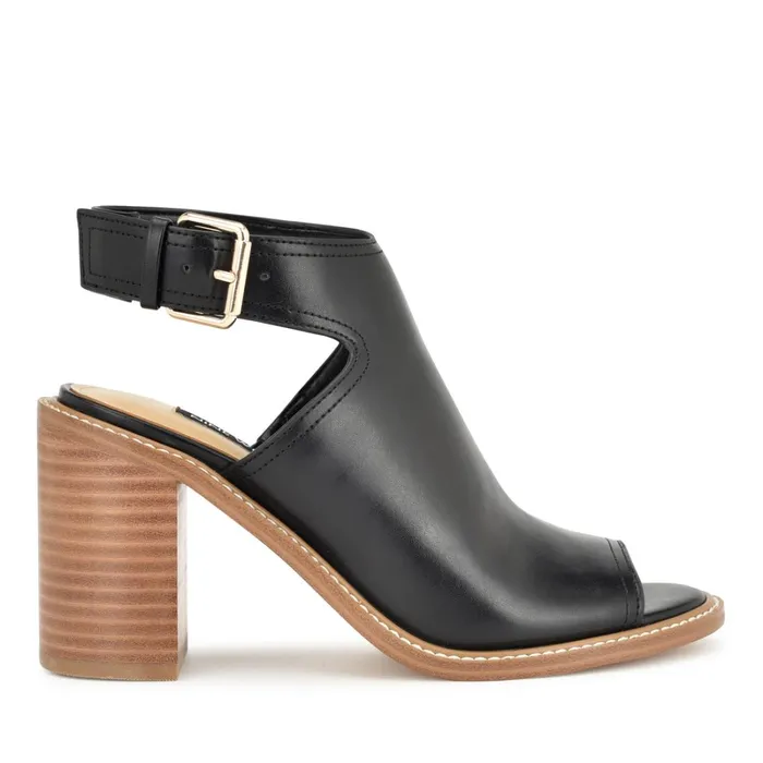 Edward Tailored Sandals Black Women Nine West Heeled