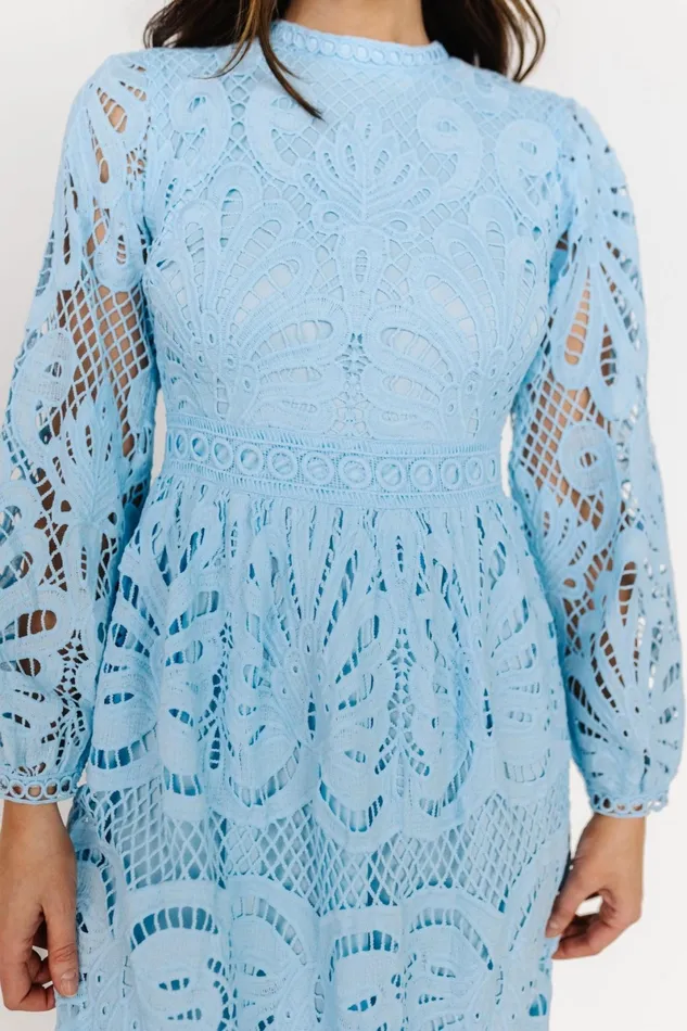 Eldora Lace Midi Dress Light Blue Women Baltic Born Mother Of The Bride Eldora Lace Midi Dress Light Blue Women Baltic Born Mother Of The Bride