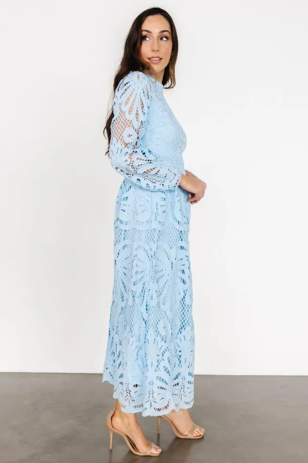 Eldora Lace Midi Dress Light Blue Women Baltic Born Mother Of The Bride Eldora Lace Midi Dress Light Blue Women Baltic Born Mother Of The Bride