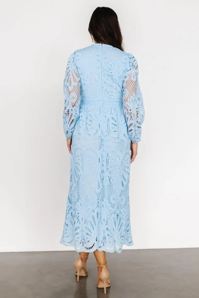 Eldora Lace Midi Dress Light Blue Women Baltic Born Mother Of The Bride Eldora Lace Midi Dress Light Blue Women Baltic Born Mother Of The Bride