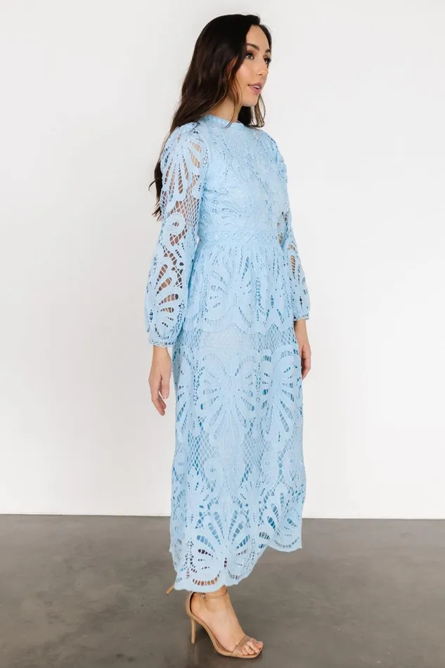 Eldora Lace Midi Dress Light Blue Women Baltic Born Mother Of The Bride Eldora Lace Midi Dress Light Blue Women Baltic Born Mother Of The Bride