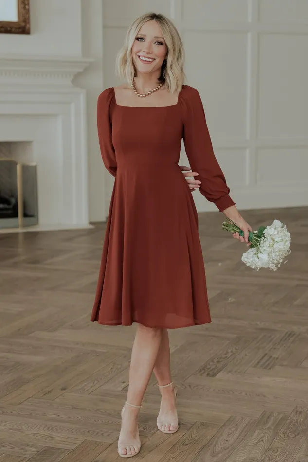 Elise Short Dress Cinnamon Women Baltic Born Short Dresses