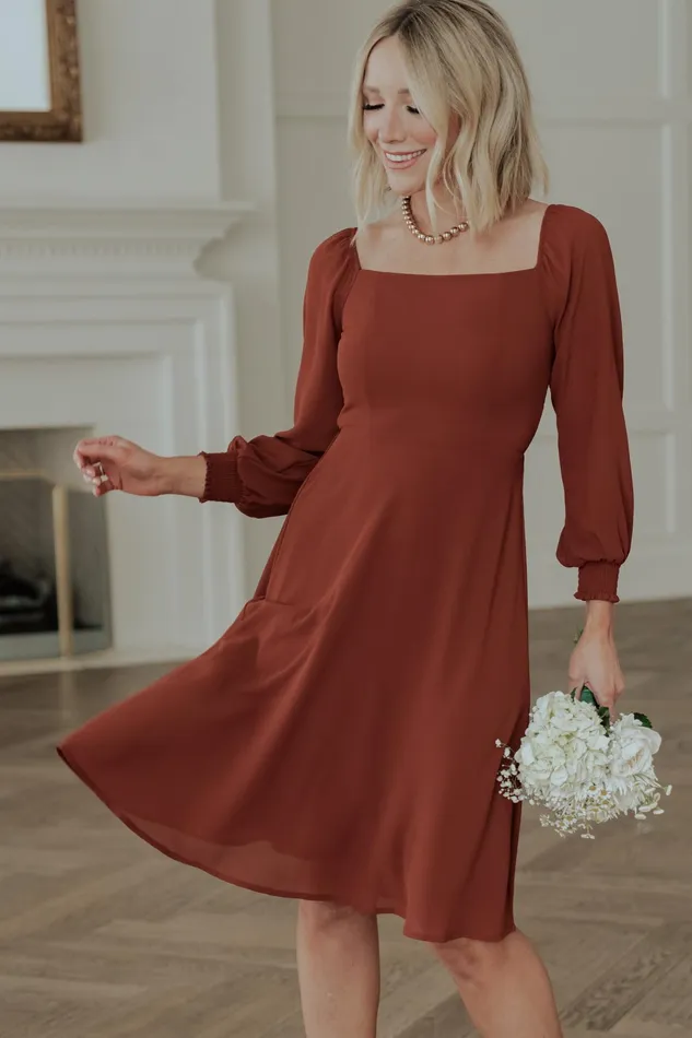 Elise Short Dress Cinnamon Women Baltic Born Short Dresses Elise Short Dress Cinnamon Women Baltic Born Short Dresses