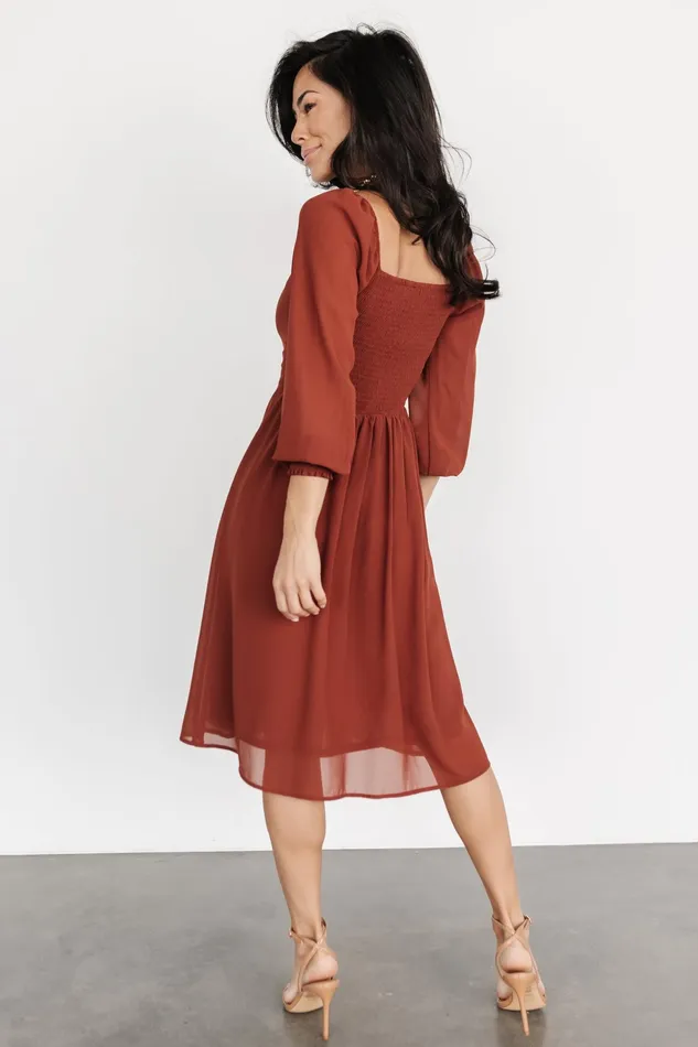 Elise Short Dress Cinnamon Women Baltic Born Short Dresses Elise Short Dress Cinnamon Women Baltic Born Short Dresses