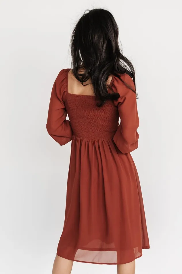 Elise Short Dress Cinnamon Women Baltic Born Short Dresses Elise Short Dress Cinnamon Women Baltic Born Short Dresses