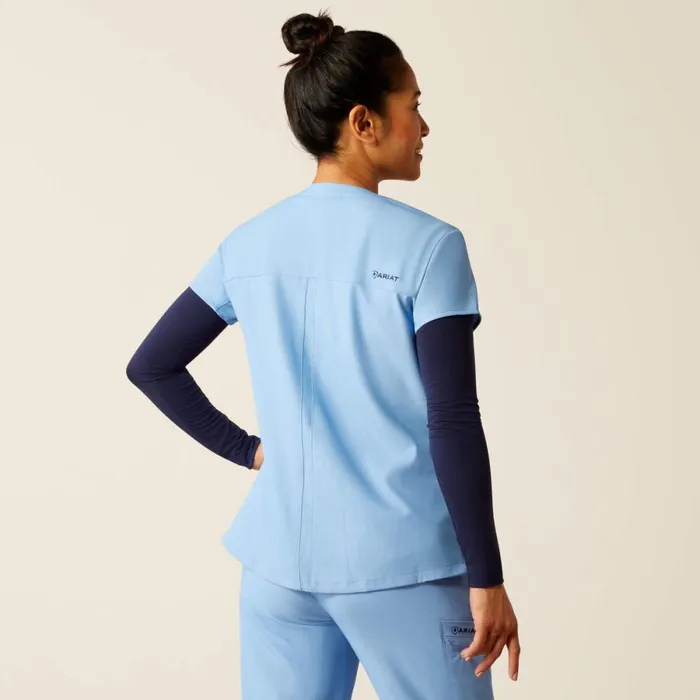 Eliza Fashion Scrub Top Light Blue Heather Women Ariat Scrubs Eliza Fashion Scrub Top Light Blue Heather Women Ariat Scrubs
