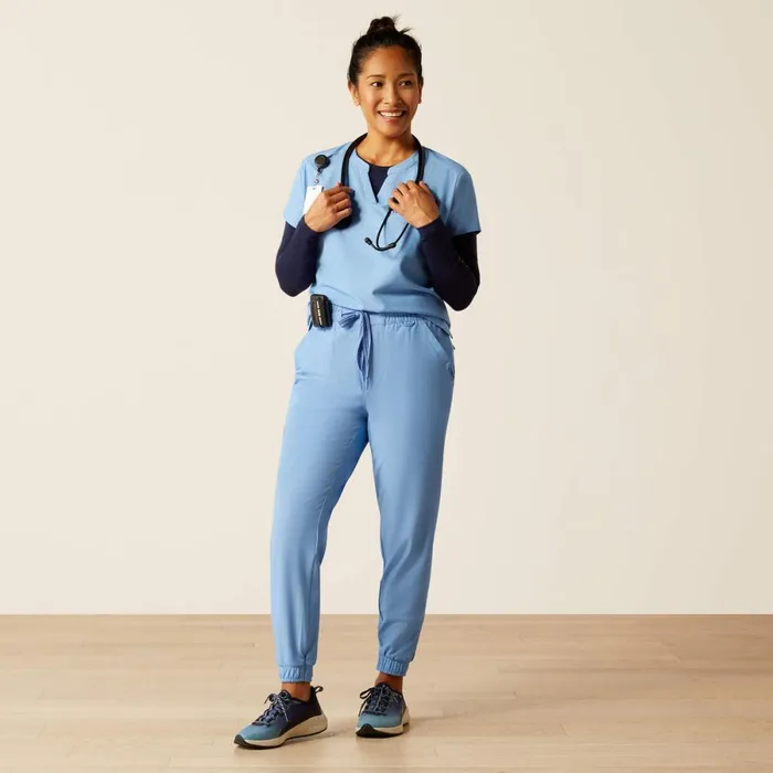 Eliza Fashion Scrub Top Light Blue Heather Women Ariat Scrubs Eliza Fashion Scrub Top Light Blue Heather Women Ariat Scrubs