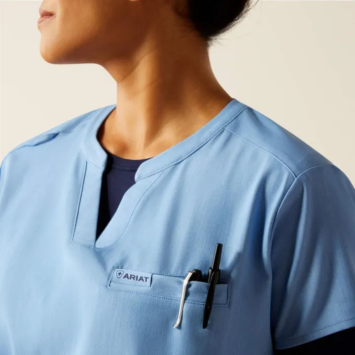 Eliza Fashion Scrub Top Light Blue Heather Women Ariat Scrubs Eliza Fashion Scrub Top Light Blue Heather Women Ariat Scrubs