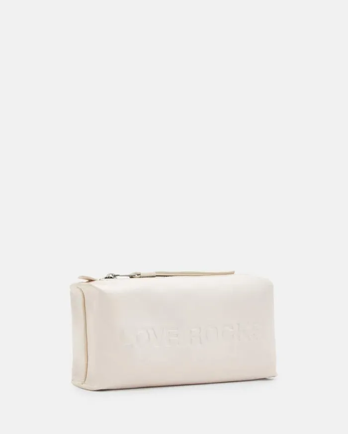 Elliotte Leather Storage Pouch Bag Desert White Women AllSaints Handbags and Wallets Elliotte Leather Storage Pouch Bag Desert White Women AllSaints Handbags and Wallets