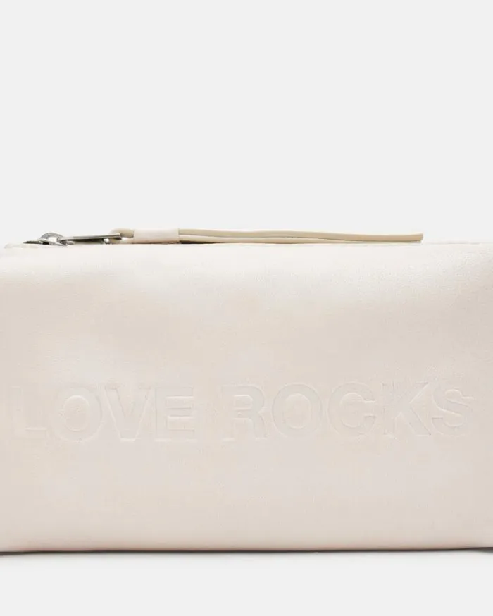 Elliotte Leather Storage Pouch Bag Desert White Women AllSaints Handbags and Wallets Elliotte Leather Storage Pouch Bag Desert White Women AllSaints Handbags and Wallets