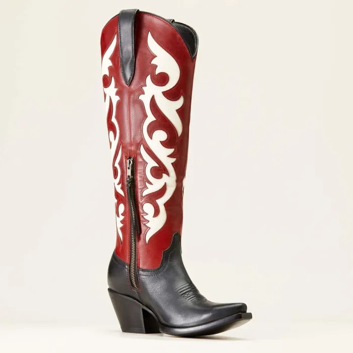 Elvira StretchFit Western Boot Satin Black Women Ariat Western Boots Elvira StretchFit Western Boot Satin Black Women Ariat Western Boots