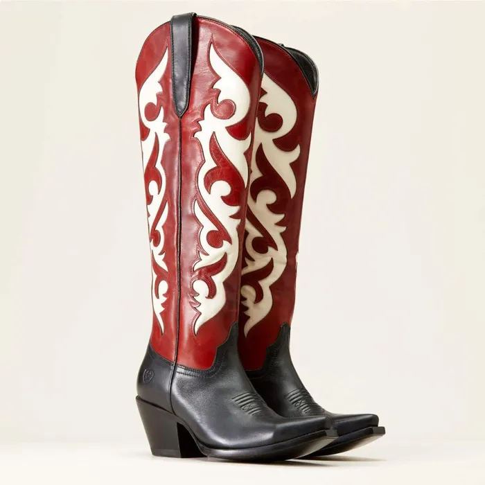 Elvira StretchFit Western Boot Satin Black Women Ariat Western Boots Elvira StretchFit Western Boot Satin Black Women Ariat Western Boots