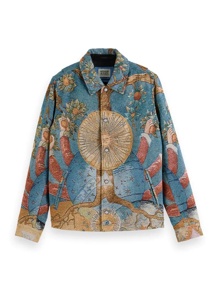 EMBASSY OF THE FREE MIND COACH JACKET Embassy Tree Aop Men Scotch and Soda Jackets and Coats EMBASSY OF THE FREE MIND COACH JACKET Embassy Tree Aop Men Scotch and Soda Jackets and Coats
