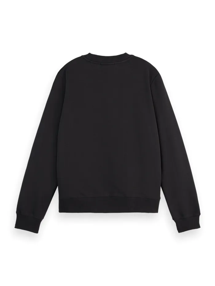EMBROIDERED REGULAR FIT SWEATSHIRT Evening Black Women Scotch and Soda Sweatshirts and Hoodies EMBROIDERED REGULAR FIT SWEATSHIRT Evening Black Women Scotch and Soda Sweatshirts and Hoodies