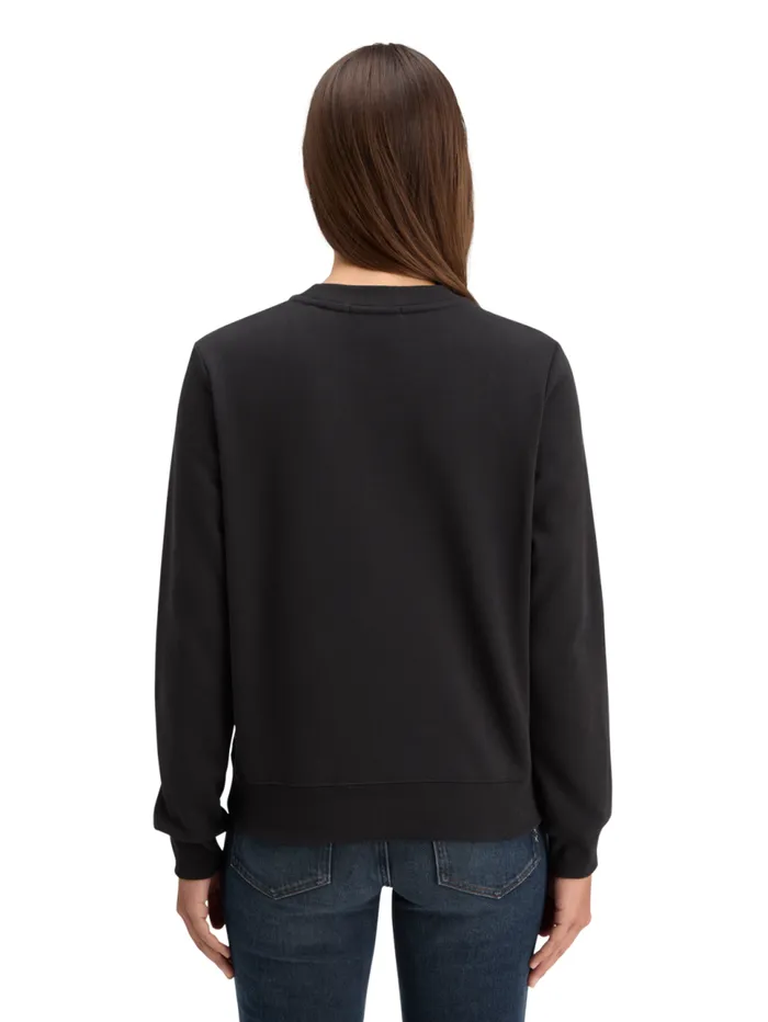 EMBROIDERED REGULAR FIT SWEATSHIRT Evening Black Women Scotch and Soda Sweatshirts and Hoodies EMBROIDERED REGULAR FIT SWEATSHIRT Evening Black Women Scotch and Soda Sweatshirts and Hoodies