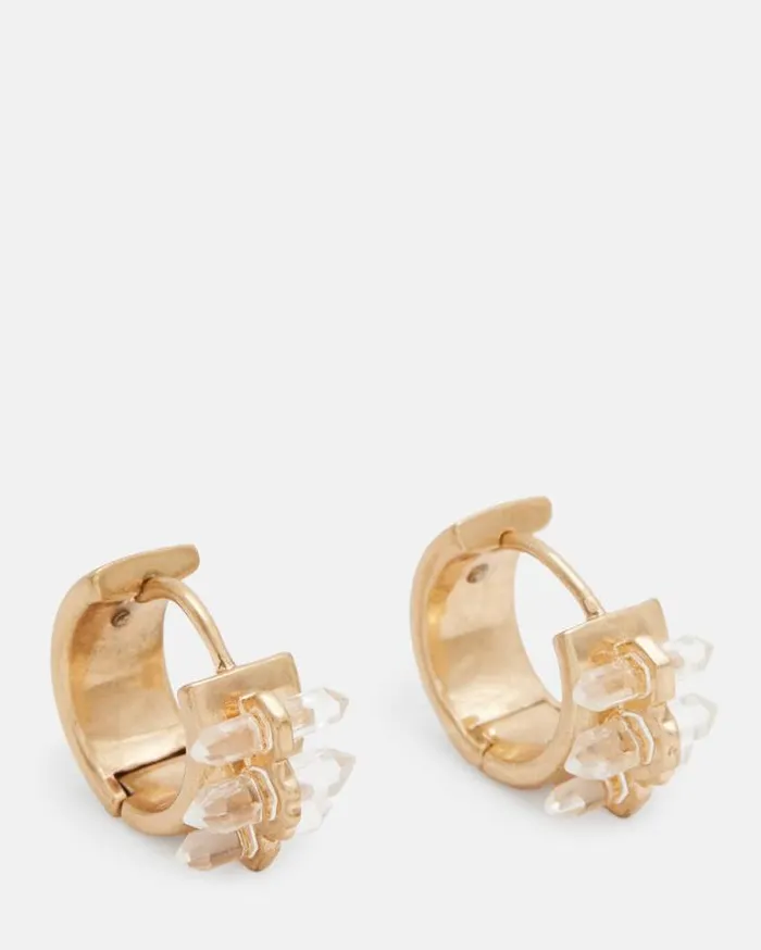 Eryka Crystal Huggie Hoop Earrings Warm Brasscrystal Women AllSaints Jewelry Eryka Crystal Huggie Hoop Earrings Warm Brasscrystal Women AllSaints Jewelry