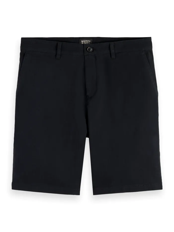 Essential 8211 STUART 8211 COTTONBLEND TWILL SHORT Black Men Scotch and Soda Shorts