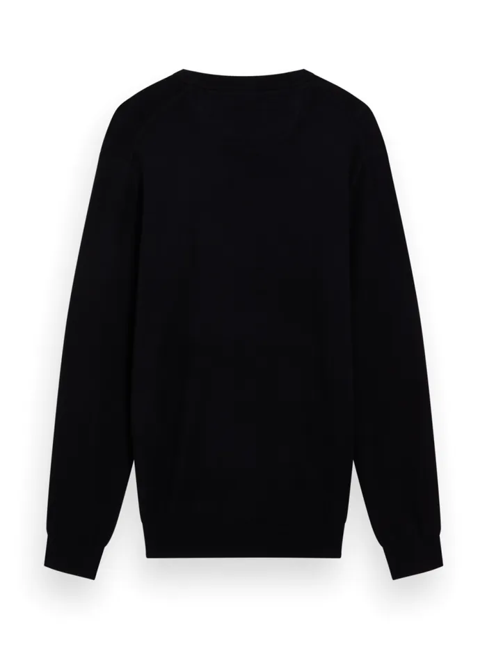 Essential 8211 VISCOSE PULLOVER CREWNECK Black Men Scotch and Soda Sweatshirts and Hoodies Essential 8211 VISCOSE PULLOVER CREWNECK Black Men Scotch and Soda Sweatshirts and Hoodies