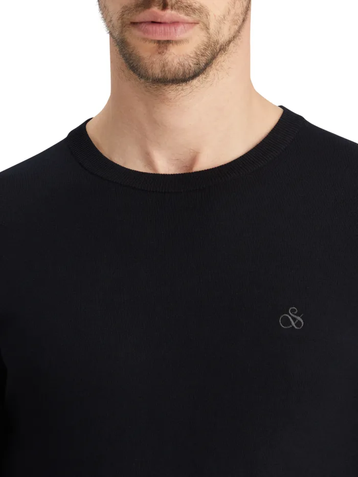 Essential 8211 VISCOSE PULLOVER CREWNECK Black Men Scotch and Soda Sweatshirts and Hoodies Essential 8211 VISCOSE PULLOVER CREWNECK Black Men Scotch and Soda Sweatshirts and Hoodies