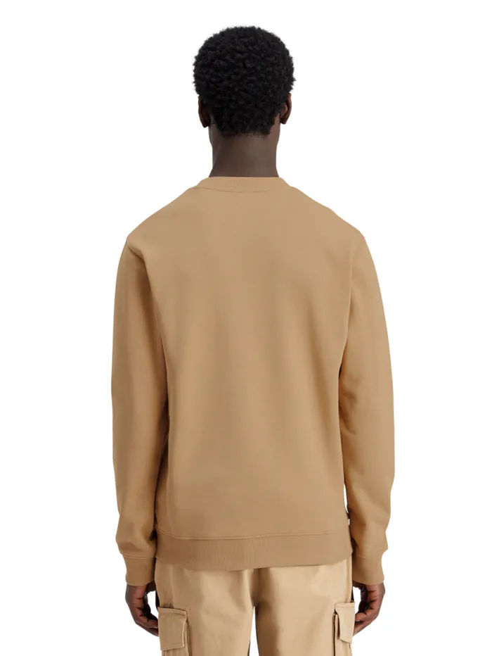 Essential Badge Crew Sweat Desert Sand Men Scotch and Soda Sweatshirts and Hoodies Essential Badge Crew Sweat Desert Sand Men Scotch and Soda Sweatshirts and Hoodies