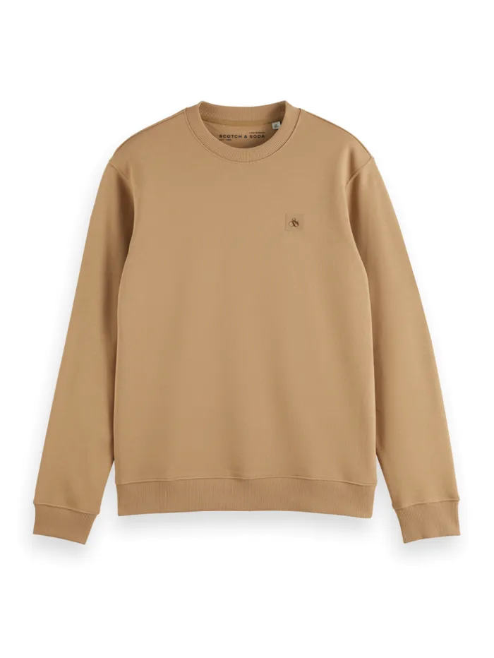 Essential Badge Crew Sweat Desert Sand Men Scotch and Soda Sweatshirts and Hoodies Essential Badge Crew Sweat Desert Sand Men Scotch and Soda Sweatshirts and Hoodies