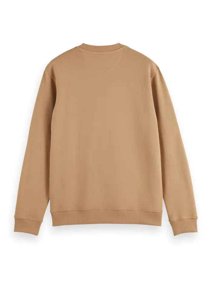Essential Badge Crew Sweat Desert Sand Men Scotch and Soda Sweatshirts and Hoodies Essential Badge Crew Sweat Desert Sand Men Scotch and Soda Sweatshirts and Hoodies