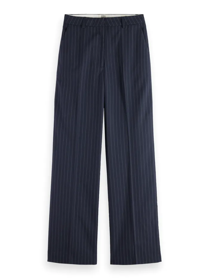 Essential EDIE PANT Night Blue Pinstripe Women Scotch and Soda Pants
