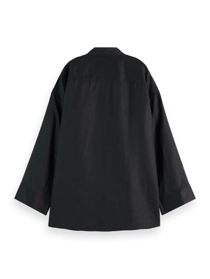 Essential LINEN SHIRT Black Women Scotch and Soda Blouses and Shirts