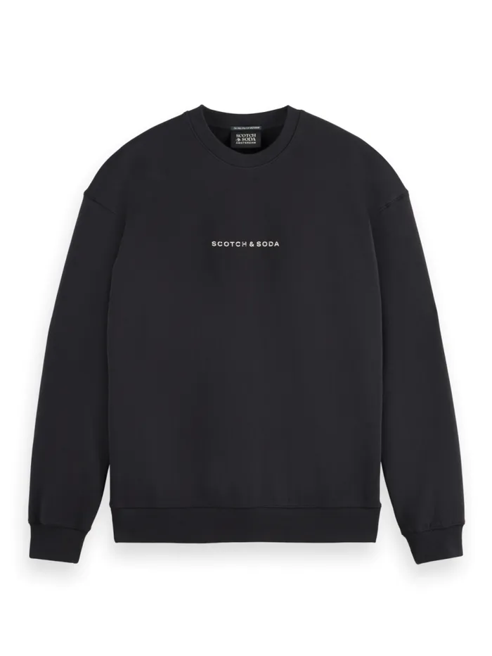 Essential Relaxed Fit Logo Sweatshirt Black Men Scotch and Soda Essentials