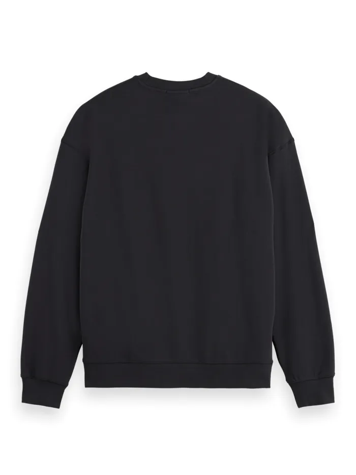 Essential Relaxed Fit Logo Sweatshirt Black Men Scotch and Soda Essentials