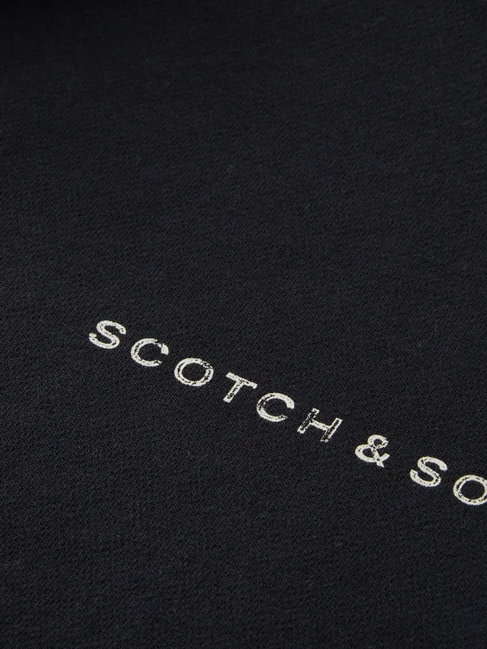 Essential Relaxed Fit Logo Sweatshirt Black Men Scotch and Soda Essentials