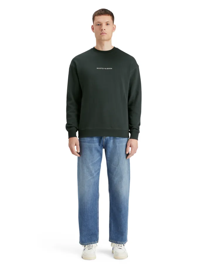 Essential Relaxed Fit Logo Sweatshirt Black Men Scotch and Soda Essentials