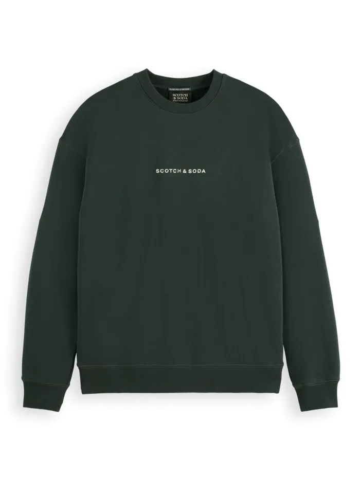 Essential Relaxed Fit Logo Sweatshirt Black Men Scotch and Soda Essentials