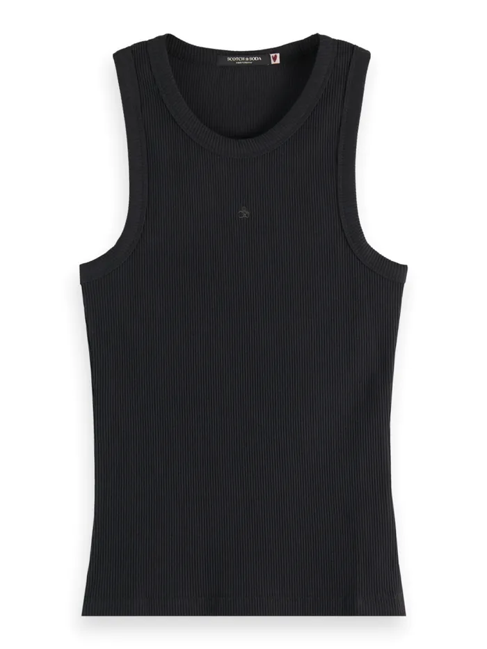 Essential RIB RACER TANK White Women Scotch and Soda Tops and TShirts