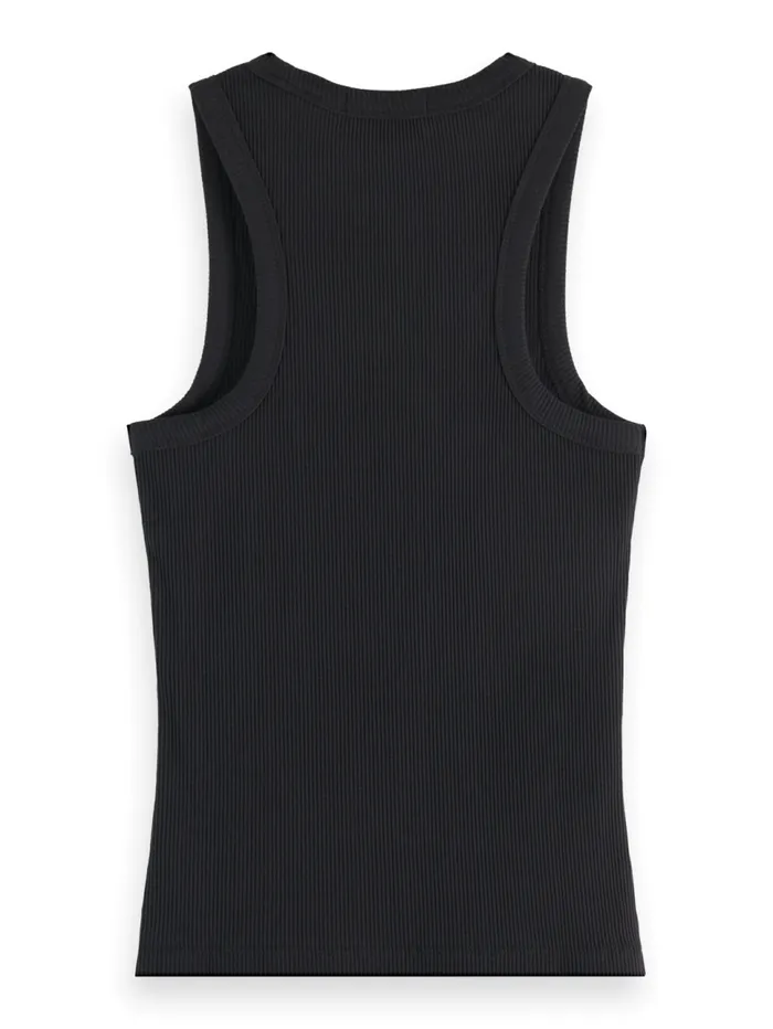 Essential RIB RACER TANK White Women Scotch and Soda Tops and TShirts