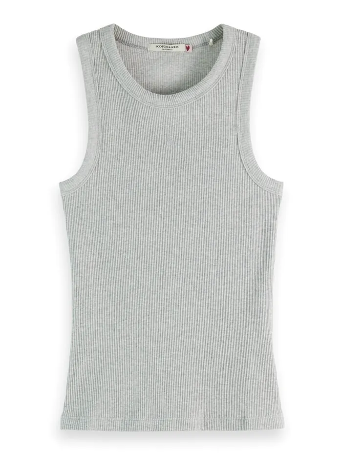Essential RIB RACER TANK White Women Scotch and Soda Tops and TShirts