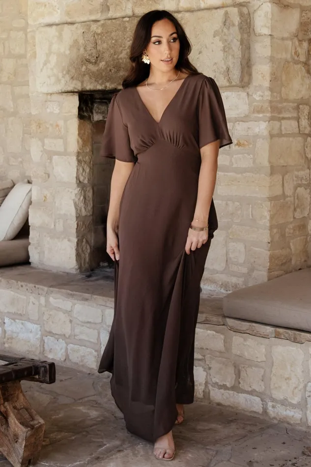Esti Maxi Dress Espresso Women Baltic Born Mother Of The Bride