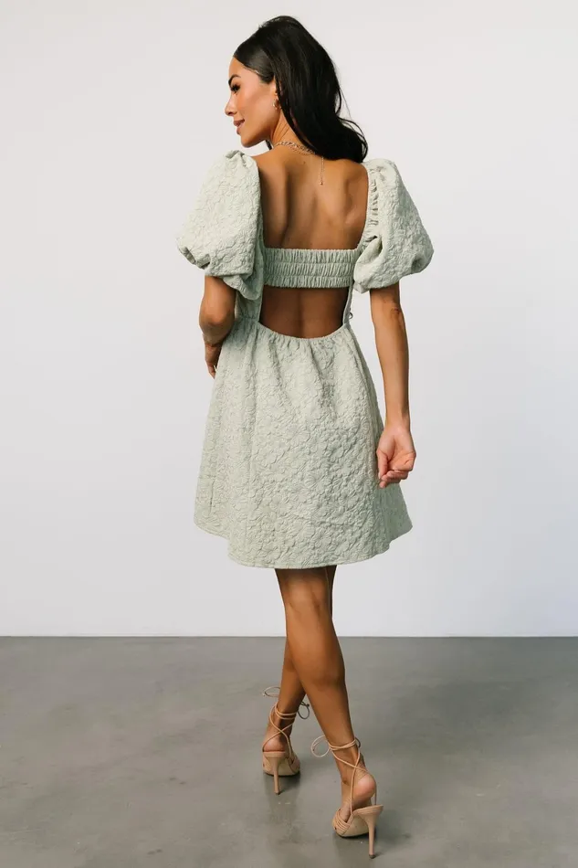Eulalie Mini Dress Sage Women Baltic Born Short Dresses Eulalie Mini Dress Sage Women Baltic Born Short Dresses