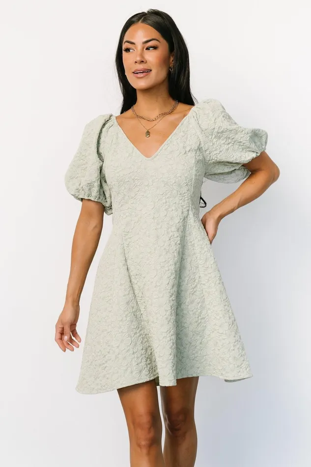 Eulalie Mini Dress Sage Women Baltic Born Short Dresses Eulalie Mini Dress Sage Women Baltic Born Short Dresses