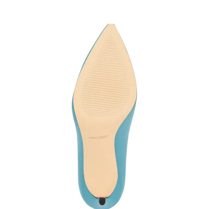 Ezra Pointy Toe Pumps Teal Blue Leather Women Nine West Pumps Ezra Pointy Toe Pumps Teal Blue Leather Women Nine West Pumps